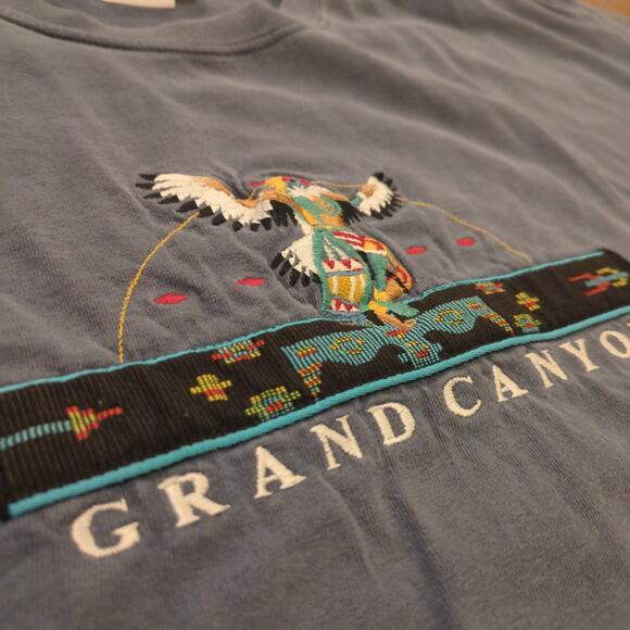 VTG Grand Canyon Adult XXL Shirt Embroidered Native American Aztec National Park - Picture 4 of 8